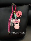 Mini Weight Plate Dumbbell Kettlebell Keychain, Creative Gym Fitness Bag Charm