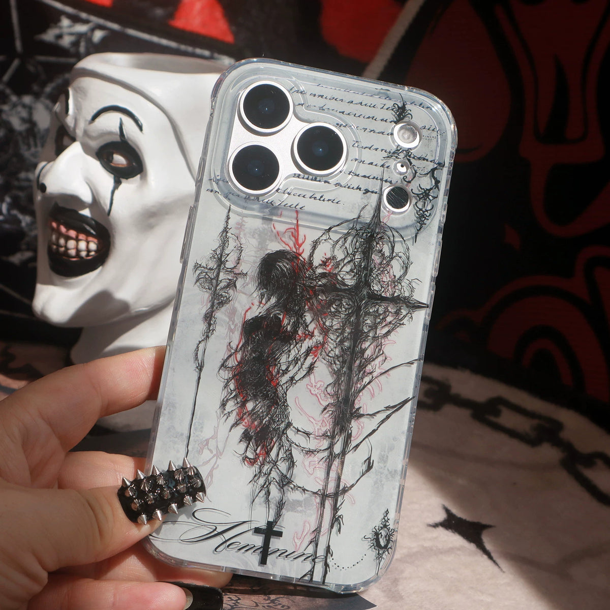 Dark Minimalist Niche IMD Double Layer Magnetic Phone Case for iPhone 17 Pro Max 16 Pro Full Wrap