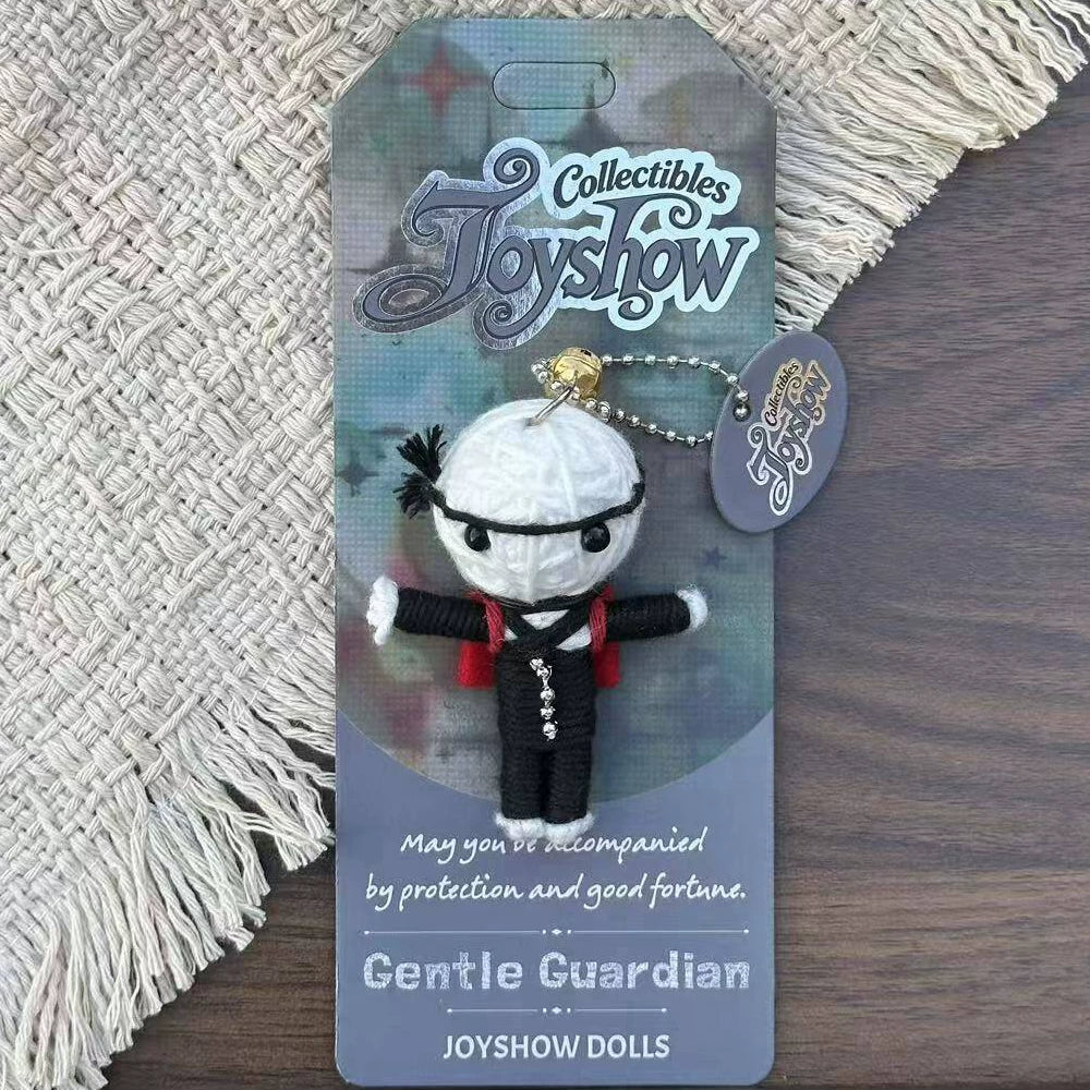Hand Wrapped Mummy Witch Doll Plush Charm, 10 Styles Guardian Angel White with Story Card