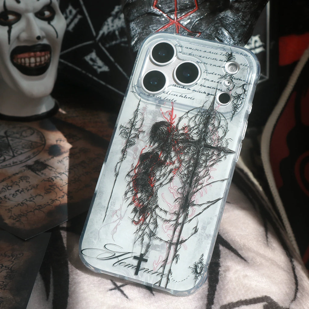 Dark Minimalist Niche IMD Double Layer Magnetic Phone Case for iPhone 17 Pro Max 16 Pro Full Wrap