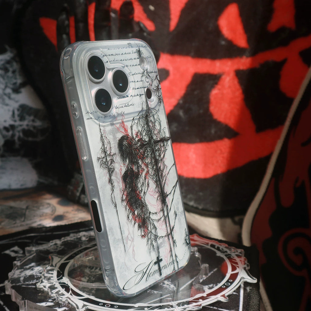 Dark Minimalist Niche IMD Double Layer Magnetic Phone Case for iPhone 17 Pro Max 16 Pro Full Wrap