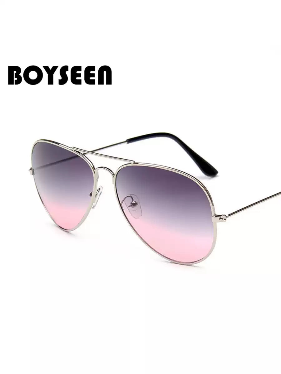 Honkai: Star Rail Sand Gold Aviator Sunglasses, Gradient Grey Pink Anime Cosplay Shades