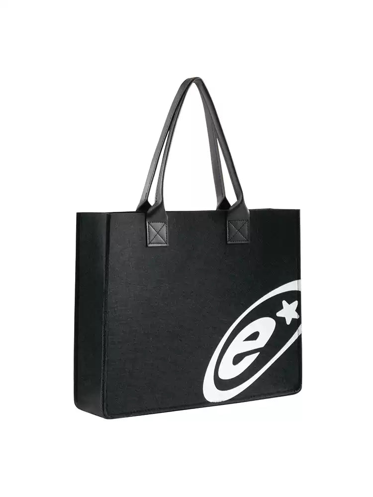 EMCTWO Original Logo Tote Bag, Extra Large Capacity Handbag for Students Unisex