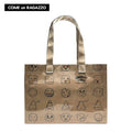 Kuhnla CUR Kraft Paper Commute Tote Bag, Medium Size Khaki Parody Shoulder Bag