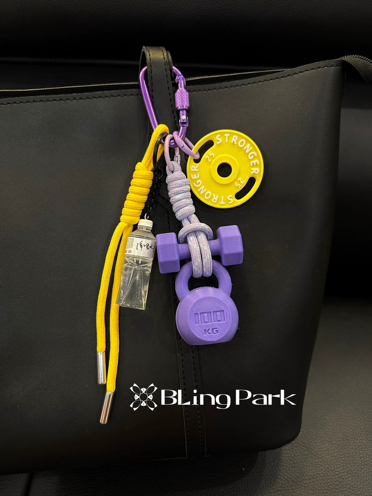 Mini Weight Plate Dumbbell Kettlebell Keychain, Creative Gym Fitness Bag Charm